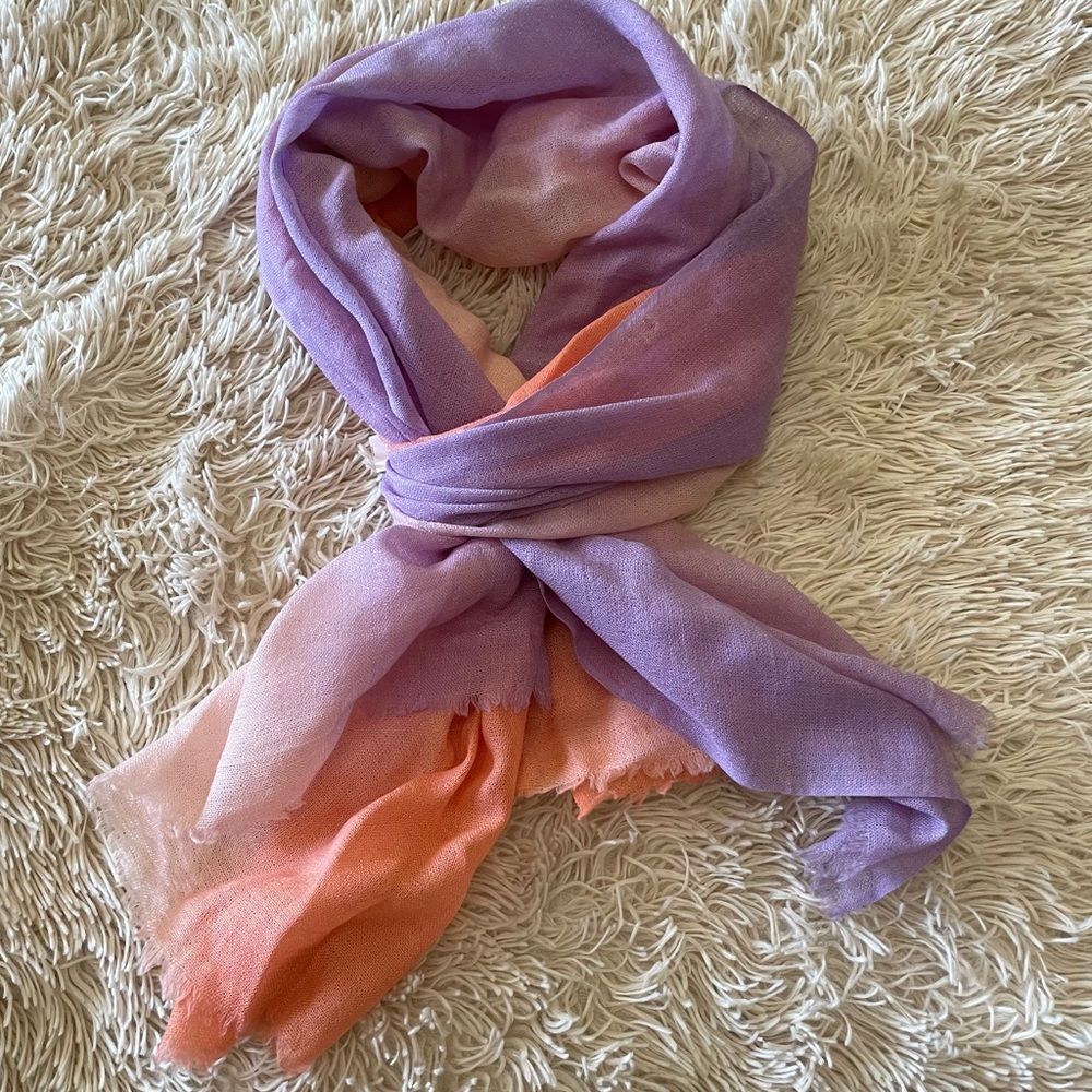 Coral and Purple Ombré Scarf